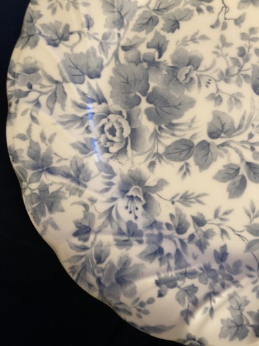 Nikko Tea Roses Salad Plates 7 3/4” Blue Floral Swirl Blossom Time Chintz EUC - Picture 4 of 10