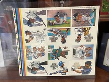 Griffey Jr 1994 Alrak SPARKLE Color Bars &  PRIZM Uncut Sheets  Jumbo Cards.