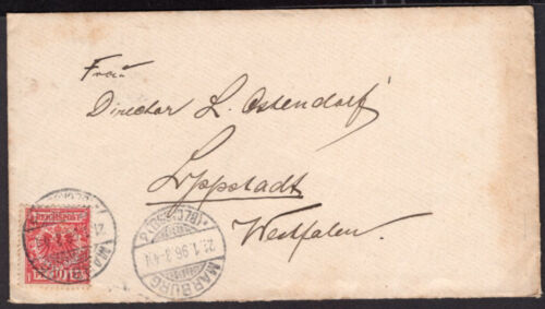 2843 GERMANY COVER 1896 MARBURG - LIPPSTADT - Picture 1 of 2