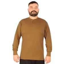 Rothco Brown Long Sleeve Henley T-Shirt 21030 - 2XL
