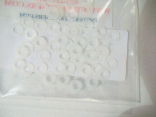 New RTL 1/4" Nylon Washers, 50 CT Each, #2 & #4 #737 #738 - Picture 3 of 3