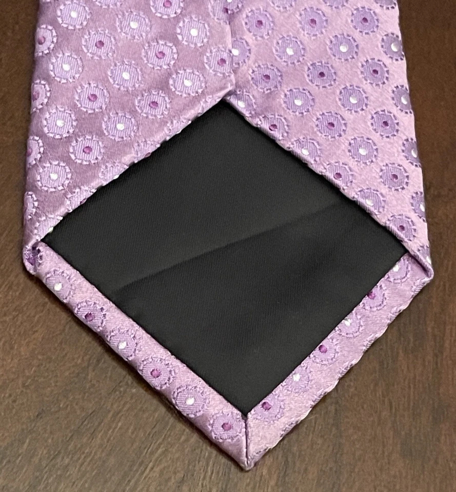 Croft & Barrow Purple 100% Silk Men’s Neck Tie Made In China - Image 2 of 4