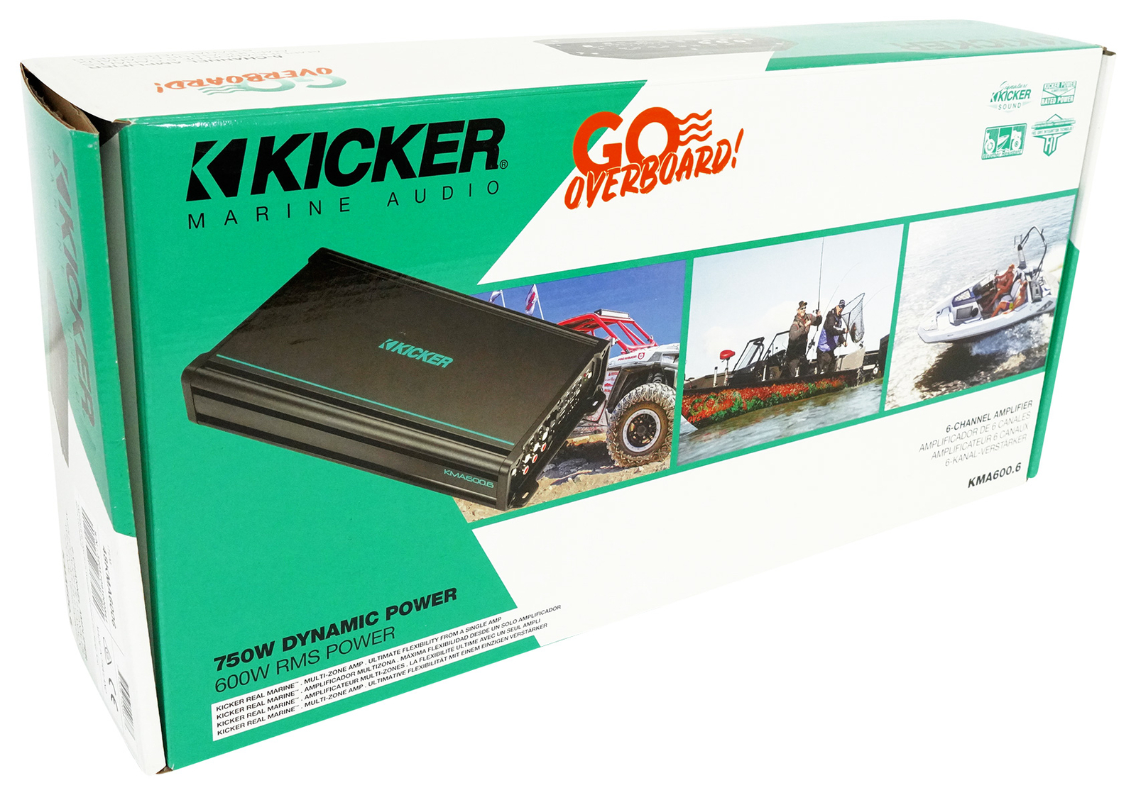 KICKER 48KMA6006 600-ваттный 6-канальный морской усилитель Boat Amp KMA6006
