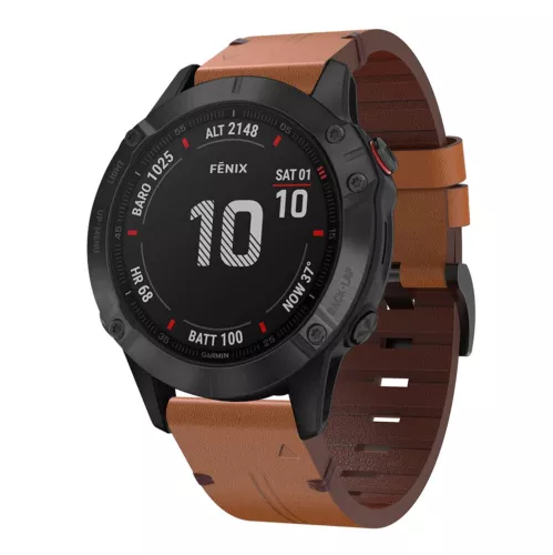 Correa de cuero Quickfit para Garmin Fenix 8 E 7 7X 7S 6 6X Pro 6S 5 5X Plus 3 bandas - Imagen 6 de 39