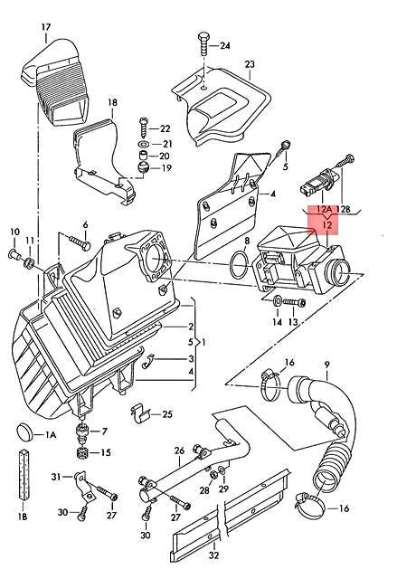 Medidor de aire genuino AUDI VW SKODA A6 Avant S6 quattro Passat 4Motion 06A906461NX Foto 2 de 2