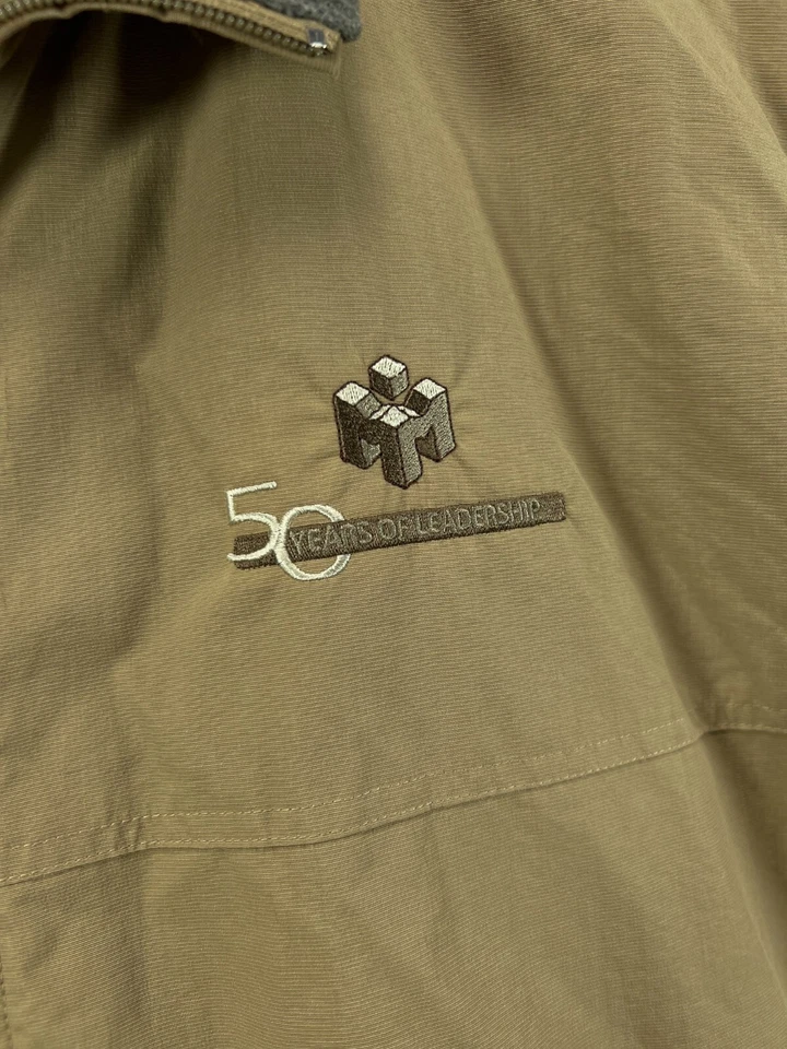 Chaqueta de bombardero Gear For Sports para hombre XL marrón lona softshell forrada de vellón 50 años Foto 3 de 4