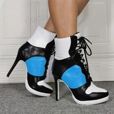 Women Ankle Boots Round Toe Slim Heeled Booties 4 Seasons Botas Ladies Shoes