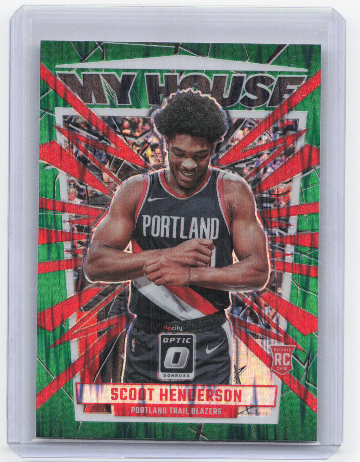 2023-24 Donruss Optic #20 Scoot Henderson My House Green Shock