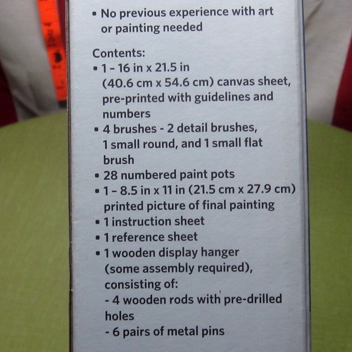 CHRISTMAS HORSE w/ SNOW WREATH Paint by Numbers art kit NWT Artist's Loft - Picture 5 of 5