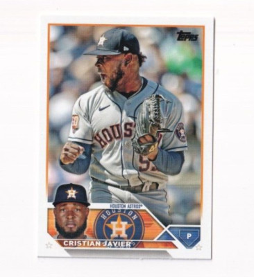 (10) Cristian Javier 2023 TOPPS SERIES 1 BASE CARD LOT #55 HOUSTON ...