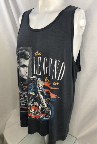 vintage harley davidson mens l tank top james dean the legend