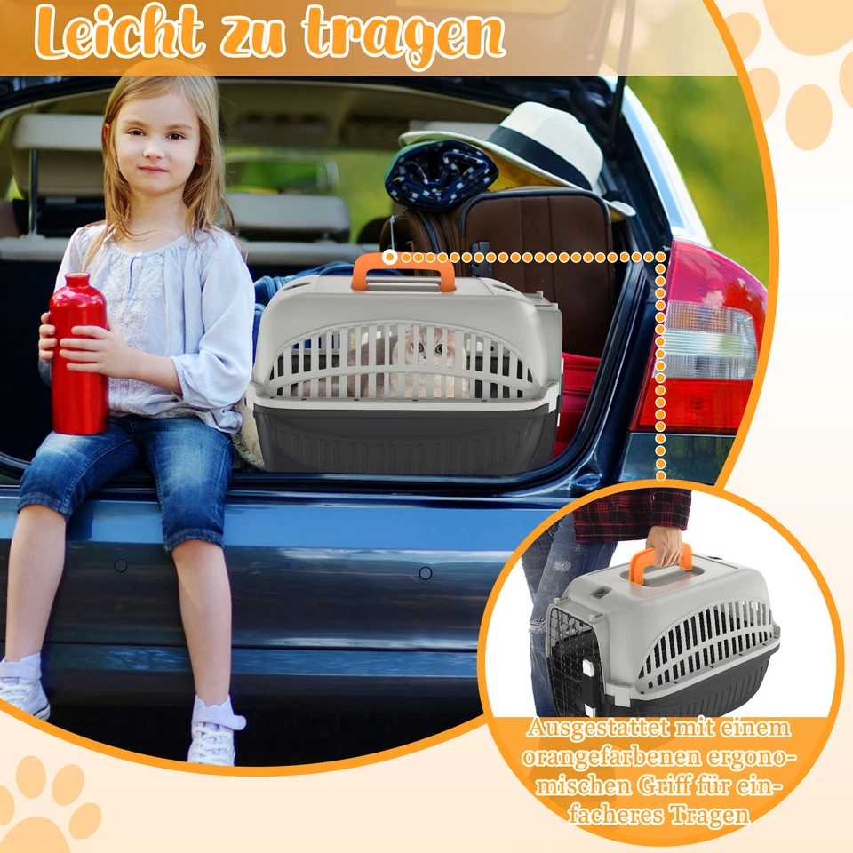 Hundebox Hundetransportbox Hunde Katzen Katzentransportbox Katzenbox für Reisen - Bild 4 von 4