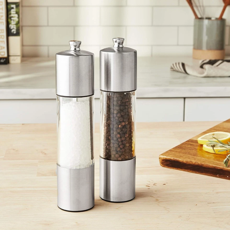 Cole & Mason Juego de regalo diario de molino de sal y pimienta - Molinillo de sal y pimienta relleno Foto 2 de 3
