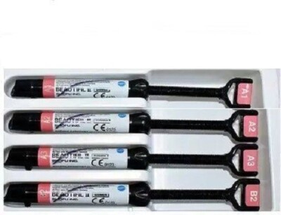 4 x Dental Shofu BEAUTIFIL 2 Fluoride Release Restorative Syr 4.5g - A1 A2 A3 B2