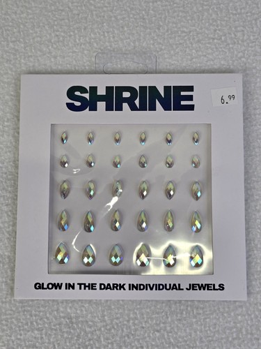 Glow in the Dark Face Jewels by Shrine - Festival Face Body Gems New - Picture 6 of 10