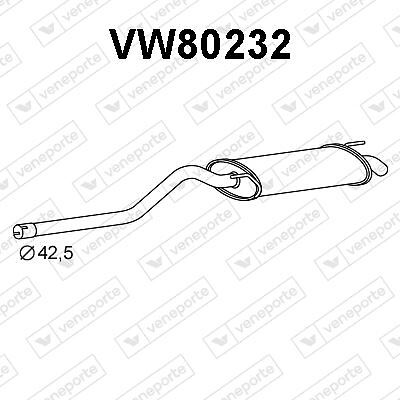 Silencieux arrière VW Caddy II anti-bruit pour moteur 1.9 D et SDI