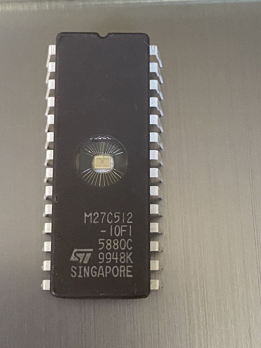 Refurbished EPROM 10-Piece M27C512-10F1 EPROM Chips - ST Brand