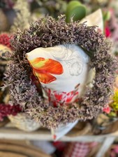 Neues Modell – Trockenkranz aus Strandflieder, langlebige Deko für Tür & Tisch