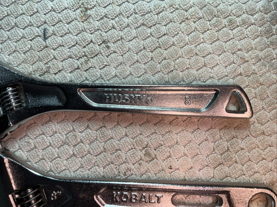HUSKY & KOBALT 8” ADJUSTABLE WRENCHES W/ X-WIDE OPENINGS + 2 FULLER 8” WRENCHES - Image 2 of 4