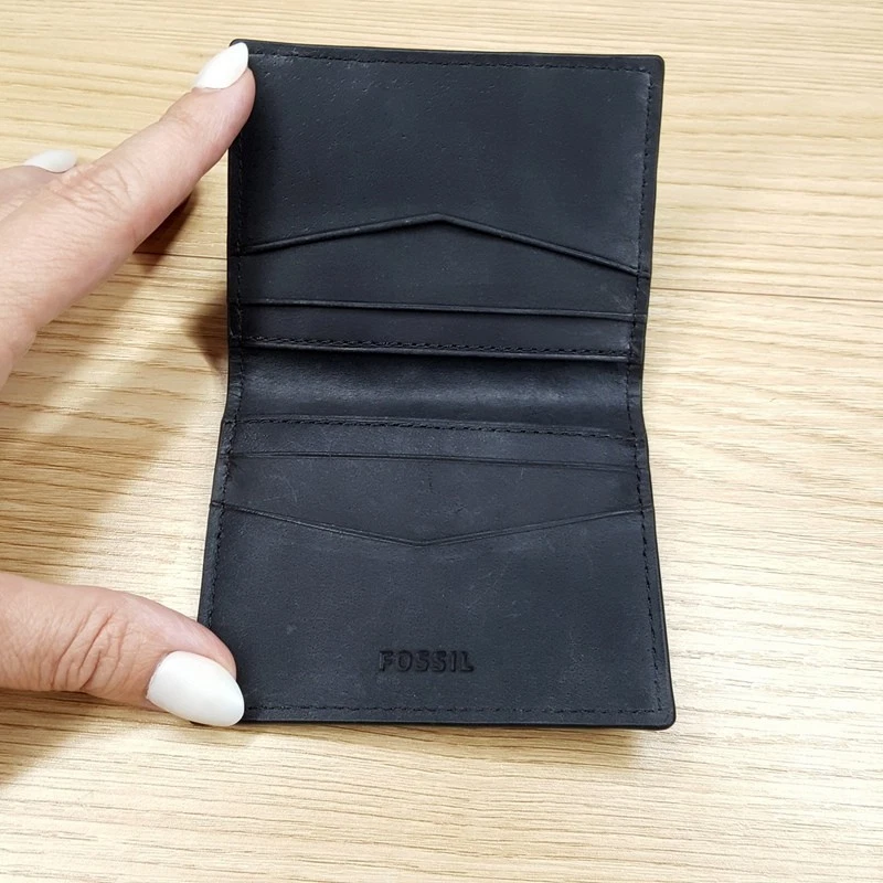 Estuche para tarjetas FOSSIL para hombre negro plegable EVERETT Foto 2 de 4