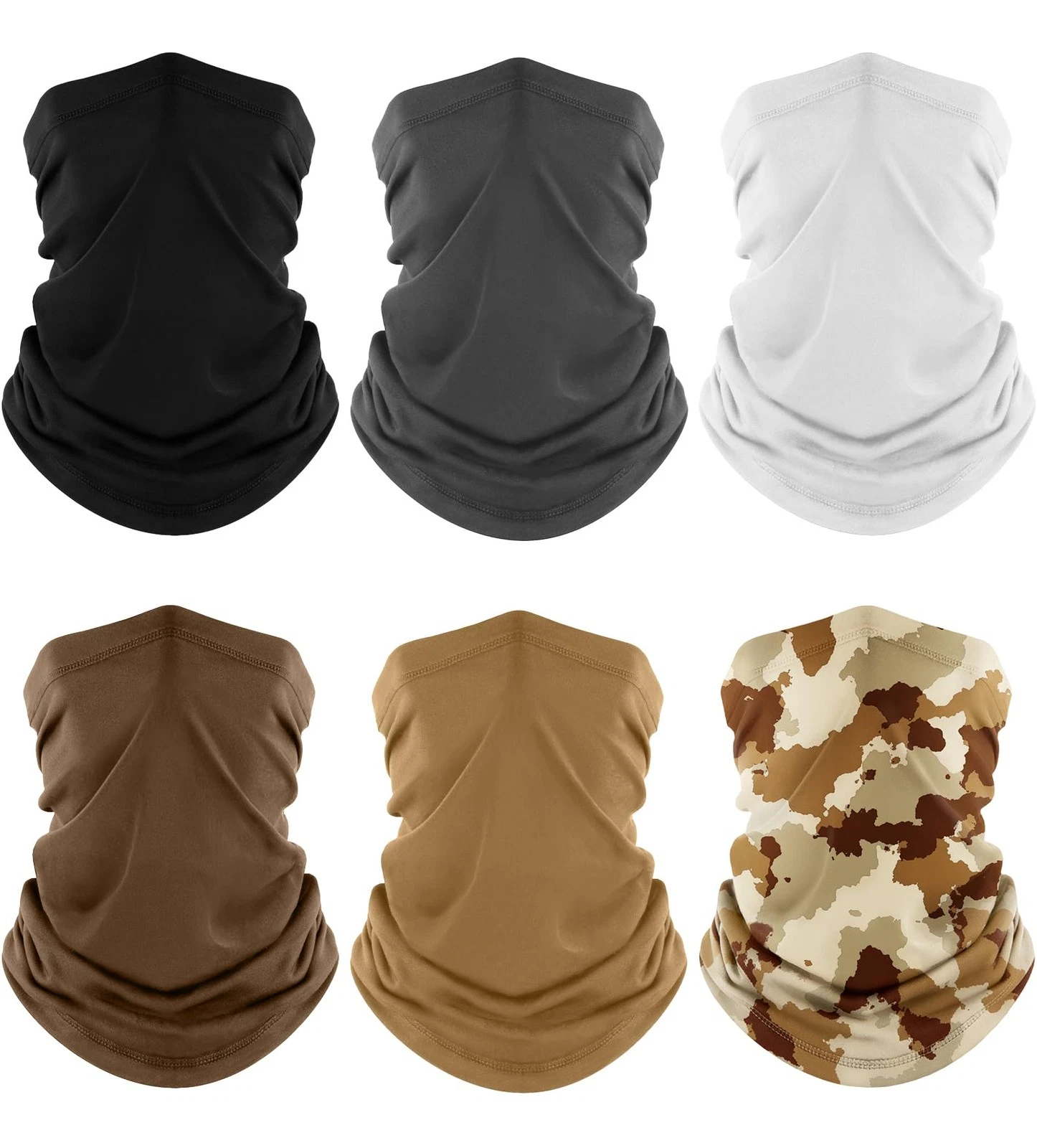 Neck Gaiter, 6 Pack Cooling UV Protection Bandana Face Mask Gator Scarf for M...