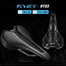 3D Printed Bike Road MTB Saddle Ultralight Full Carbon Fiber Rails Hollow Relief