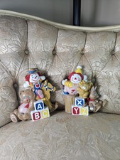 1980's Burwood Clown Nursery Vintage Wall Hangings Decor MCM
