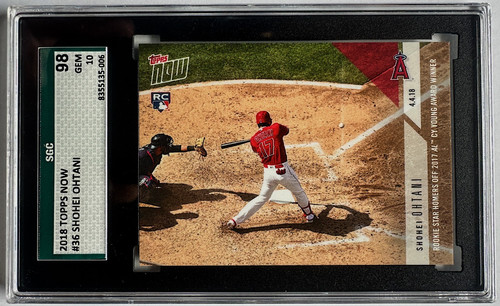 2018 Topps Now #36 Shohei Ohtani RC - SGC GEM MINT 10 - RARE - ULTRA LOW POP 6!