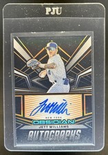 2023 Chronicles Jett Williams Obsidian Auto Electric Etch Orange #/35 Mets
