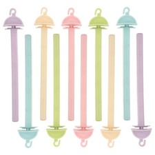 20 Pcs Plastic Bird Perch Stand Holders Macaron Color for Parakeet Cockatiel