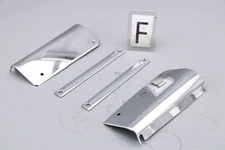 2011 Harley Softail CVO Front Fork Headlight Shroud Cover Panel Set CHROME #3919