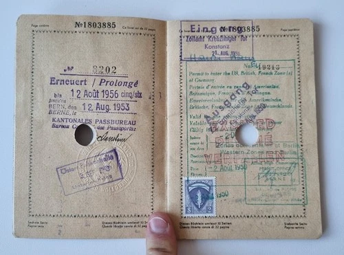 Alter Reisepass eines Herren - Passeport Suisse / Schweiz 1939 - ungültig - 画像5/11