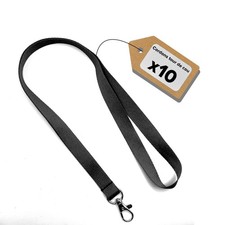 Lot de 10 Cordons Tour de Cou - Lanières de Porte Badge - pour événement