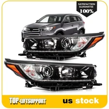 Pair [LED DRL Type] Headlight Assembly For 2017-2019 Toyota Highlander