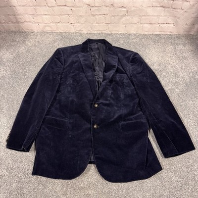 BROOKS BROTHERS Madison Fit 44L Corduroy Sport Coat Blazer Blue