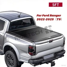 NEW 5FT Retractable Truck Bed Hard Tonneau Cover Fits 2023 2024 2025 Ford Ranger