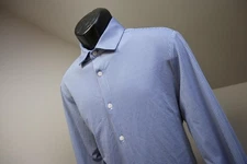 Mizzen+Main Leeward Dress Shirt Standard Stretch Plaid Long Sleeve Mens Medium