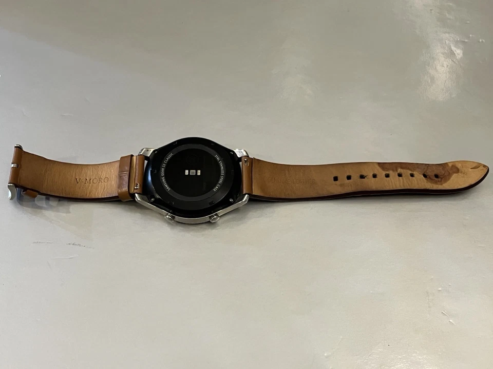 Samsung Gear S3 SM-R770 316L Steel Case with Brown Leather Band Smart Watch - Image 4 of 4