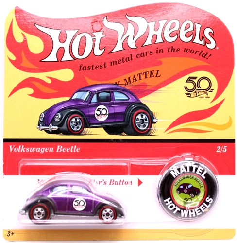 Hot Wheels 2018 50th Vintage Set #2 Volkswagen Beetle SF purple/black RLBW's