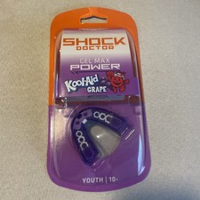 Shock Doctor Gel Max Power Mouth Guard, Kool-Aid Grape Youth Football Lacrosse