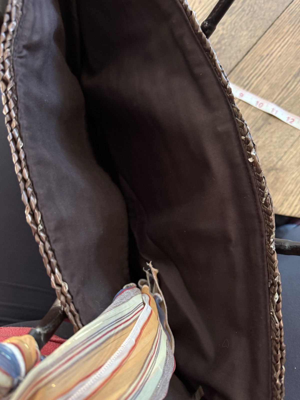 Brown Straw Handbag - image 5