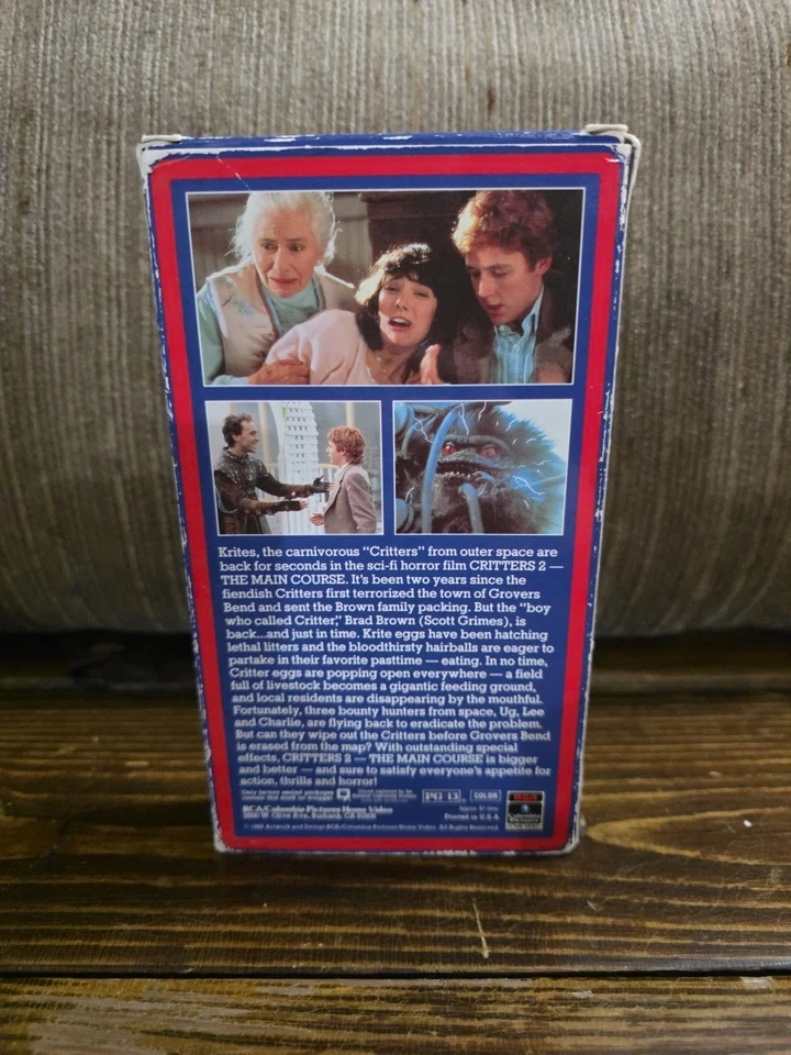 Critters 2 The Main Course (VHS, 1988) New Line Cinema Red Label Slipcover - Image 3 of 4