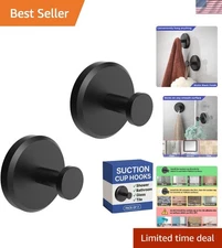 Suction Cup Hooks for Shower, Bathroom, Kitchen, Glass Door, Mirror, Tile – L...