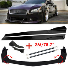 Front Bumper Lip Spoiler Glossy Black Body Kit For Nissan Altima Sentra Maxima