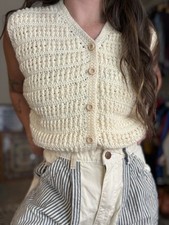 Vintage Hand Crocheted Vest