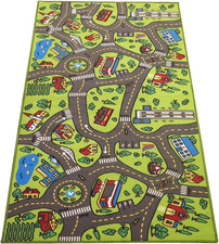 Kids Rug Playmat 80In 40In City Life Great Playing Cars Toys Play Learn