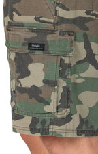 Men's Wrangler Relaxed Fit Cargo Shorts w/ Stretch Green Brown Camo CHOOSE SIZE