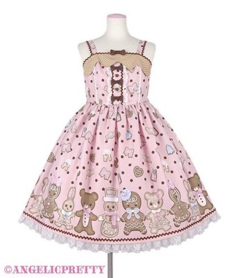 Angelic Pretty Ginger Cookie Jumper Dress Headband From Japan