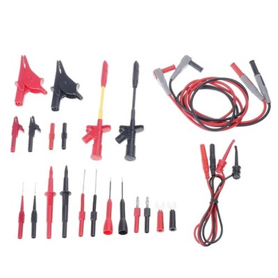 Test Leads Set for Electrical Multimeter Testing with Wire Piercing Probes Clips