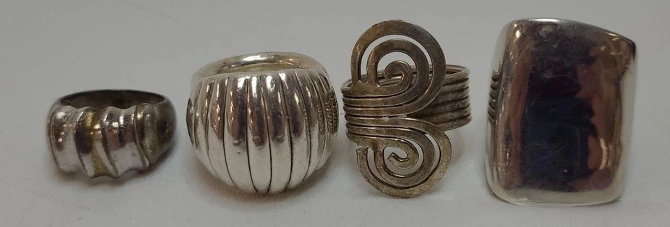 Lot of 13 925 Sterling Silver Rings!  114g  Mix of Vintage and Modern READ DESC! - Image 3 of 4